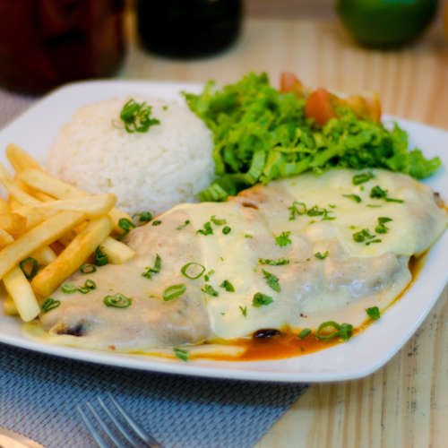 Frango a Parmigiana com Molho de Requeijão