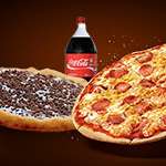 Mega 45cm + Pizza Broto + Fritas + Refri 2LT