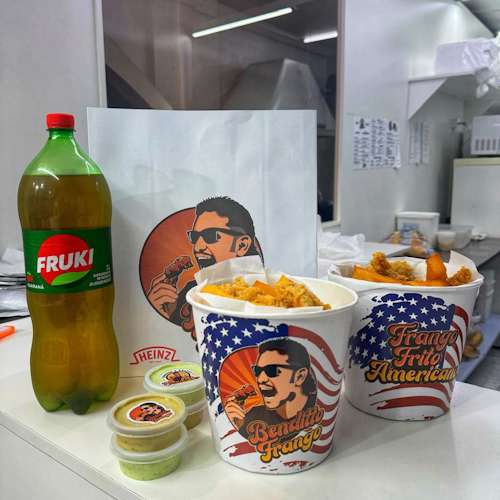 Combo Família - 2 Benditto Frango Frito + 2 Fritas 150gr + Guaraná Fruki 2L