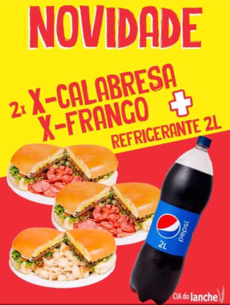 2 X CALABRESA + X FRANGO + PEPSI 2 LITROS