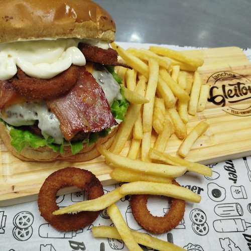 hamburguer aneis de cebola