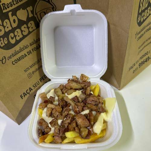 Batata, queijo e bacon