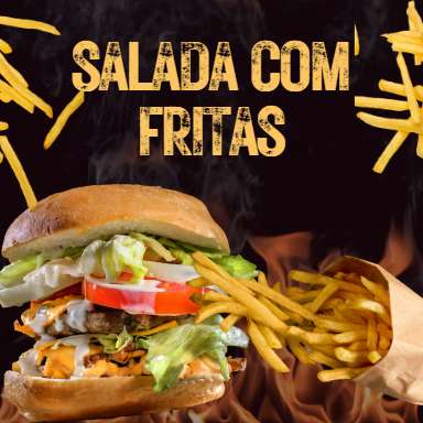Xis salada + Fritas