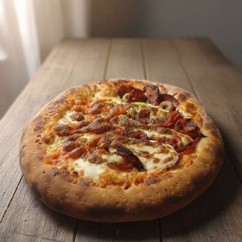 Pizza Média (8 fatias, 2 sabores ) 30cm